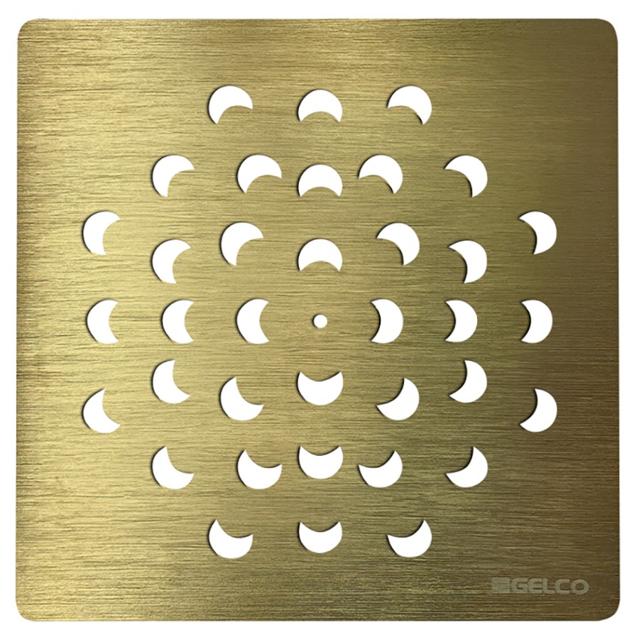 KSM104G (59718) Čtvercová krytka sifonu, zlato KSM104G