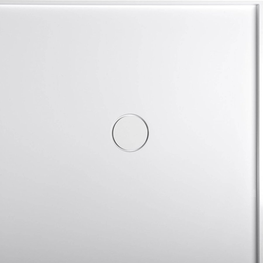 MIRAI sprchová vanička z litého mramoru, čtverec 100x100x1,8cm, bílá 73166