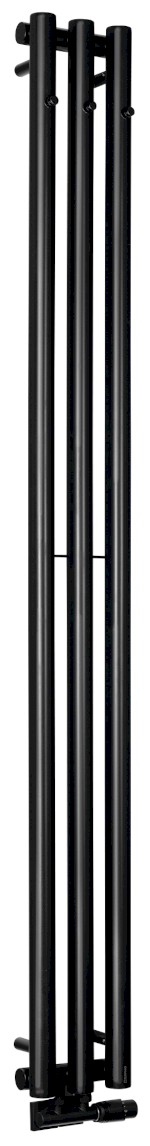 IZ128T (57649) PILON otopné těleso 196x1800mm, se třemi háčky pro ručník, černá mat IZ128T