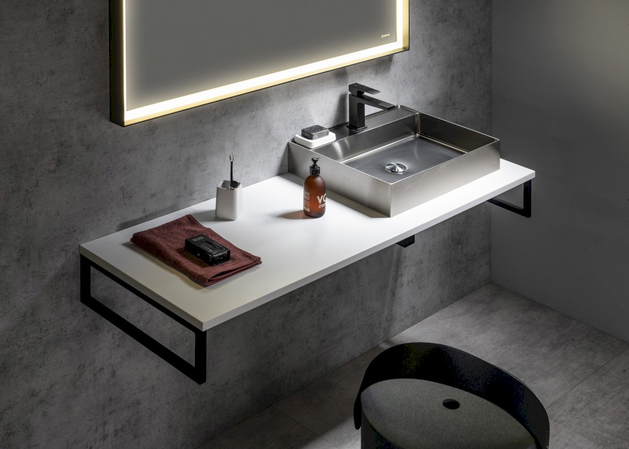 PLATO deska Rockstone 1200x24x500mm, bílá mat PL120-0101