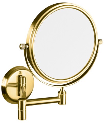 Kosmetické zrcátko závěsné, Ø 140mm, oboustranné, zlato XP012G