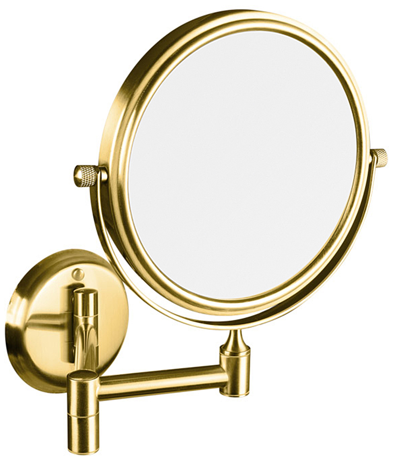 XP012G (59681) Kosmetické zrcátko závěsné, Ø 140mm, oboustranné, zlato XP012G