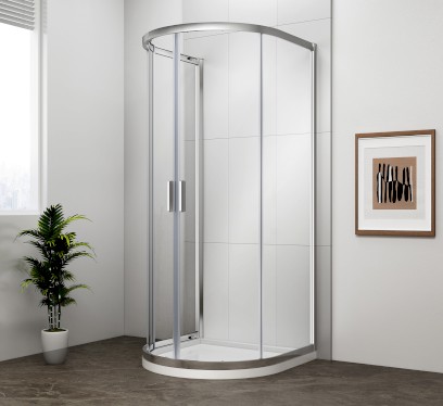 EASY půlkruhová sprchová zástěna 900x900mm, čiré sklo EL4615