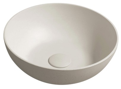 FORMIGO betonové umyvadlo na desku, Ø 39cm, písková mat FG314