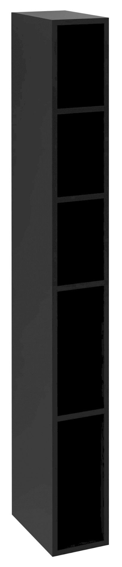 ESPACE otevřená policová skříňka 20x172x32cm, černá matná ESC100-3535