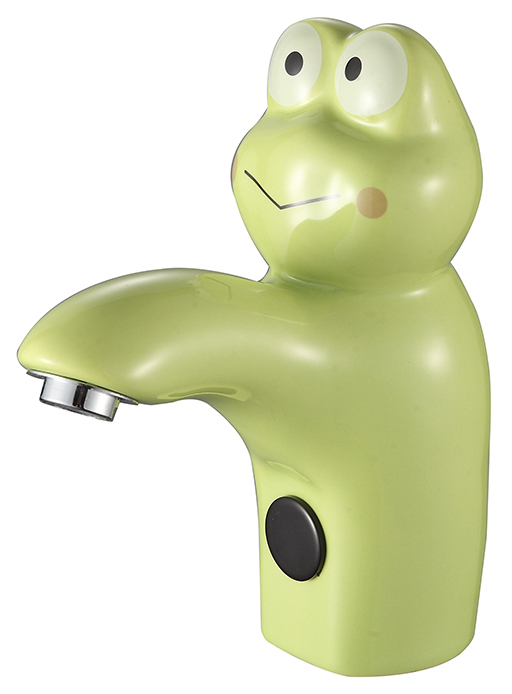 PS402G (56466) KID Senzorová stojánková keramická baterie 6V DC (4xAA), žába, zelená PS402G