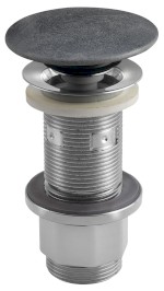 Umyvadlová výpust 5/4“, click-clack, betonová zátka, 10-80mm, stříbrná mat FG919