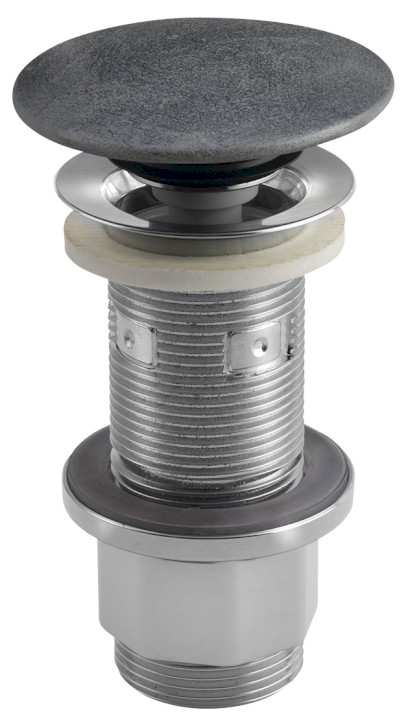 Umyvadlová výpust 5/4“, click-clack, betonová zátka, 10-80mm, stříbrná mat FG919