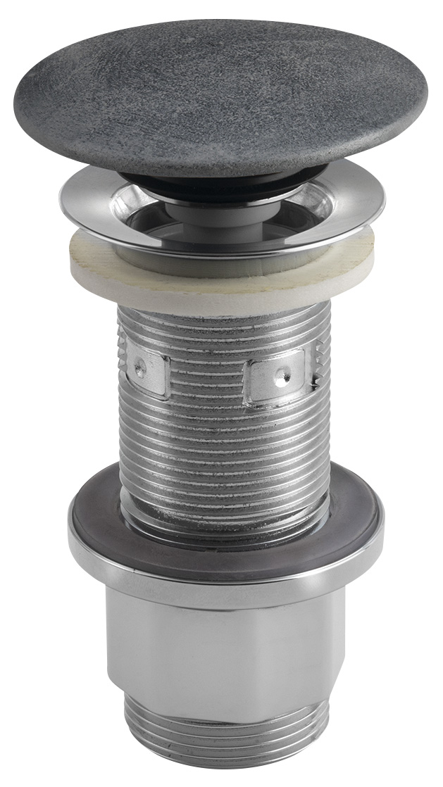FG919 (55172) Umyvadlová výpust 5/4“, click-clack, betonová zátka, 10-80mm, stříbrná mat FG919