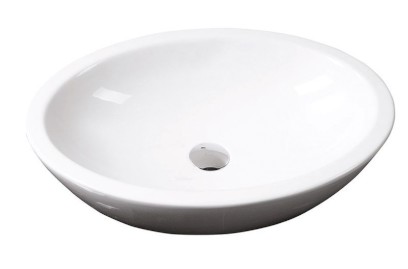 SISTEMA keramické umyvadlo oválné bez přepadu 60x42cm, bílá 10AR65060