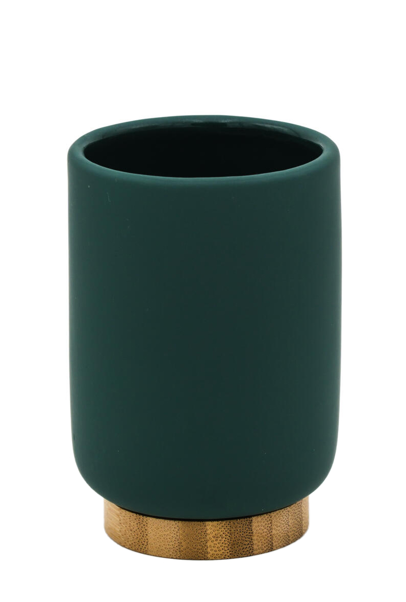 FANCY sklenka na postavení, tmavě zelená 2126105