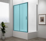 MD3316B (55506) DEEP BLACK boční stěna 900x1650mm, čiré sklo MD3316B