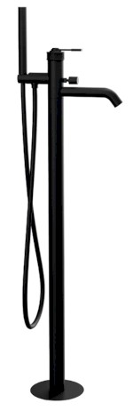 RV021/15 (57763) VERSI vanová baterie s připojením do podlahy, černá mat RV021/15