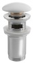 Umyvadlová výpust 5/4“, click-clack, keramická zátka, 10-50mm, bílá AR902