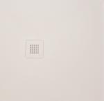 MITIA sprchová vanička z litého mramoru, čtverec 90x90cm, světle šedá PMSS9090