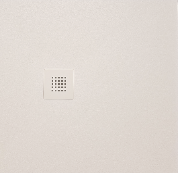 PMSS9090 (55456) MITIA sprchová vanička z litého mramoru, čtverec 90x90cm, světle šedá PMSS9090