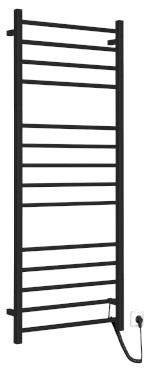 ER450BV (47840) ESKINADO elektrický sušák ručníků, hranatý, 600x1500 mm, 130 W, černá ER450BV