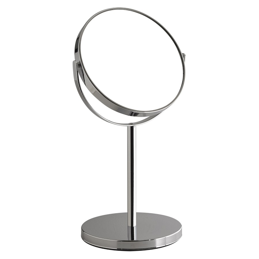ANNA kosmetické zrcátko na postavení, Ø 163mm, oboustranné, chrom 211213