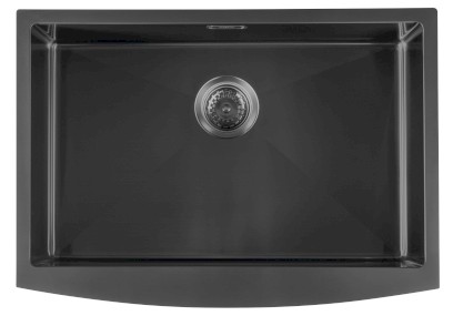 AMERICAN polozápustný nerezový dřez 70x50cm, gun metal ZN7050B