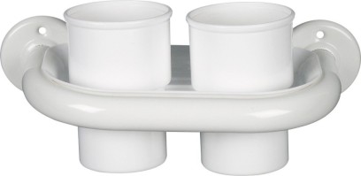 WHITE LINE držák kelímků, bílá 8007