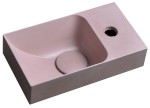 PICCOLINO betonové umývátko 30,8x17cm, baterie vpravo, růžová mat PK30521
