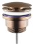 Umyvadlová výpust 5/4“, click-clack, velká zátka, 10-55mm, měď mat CV1002PG