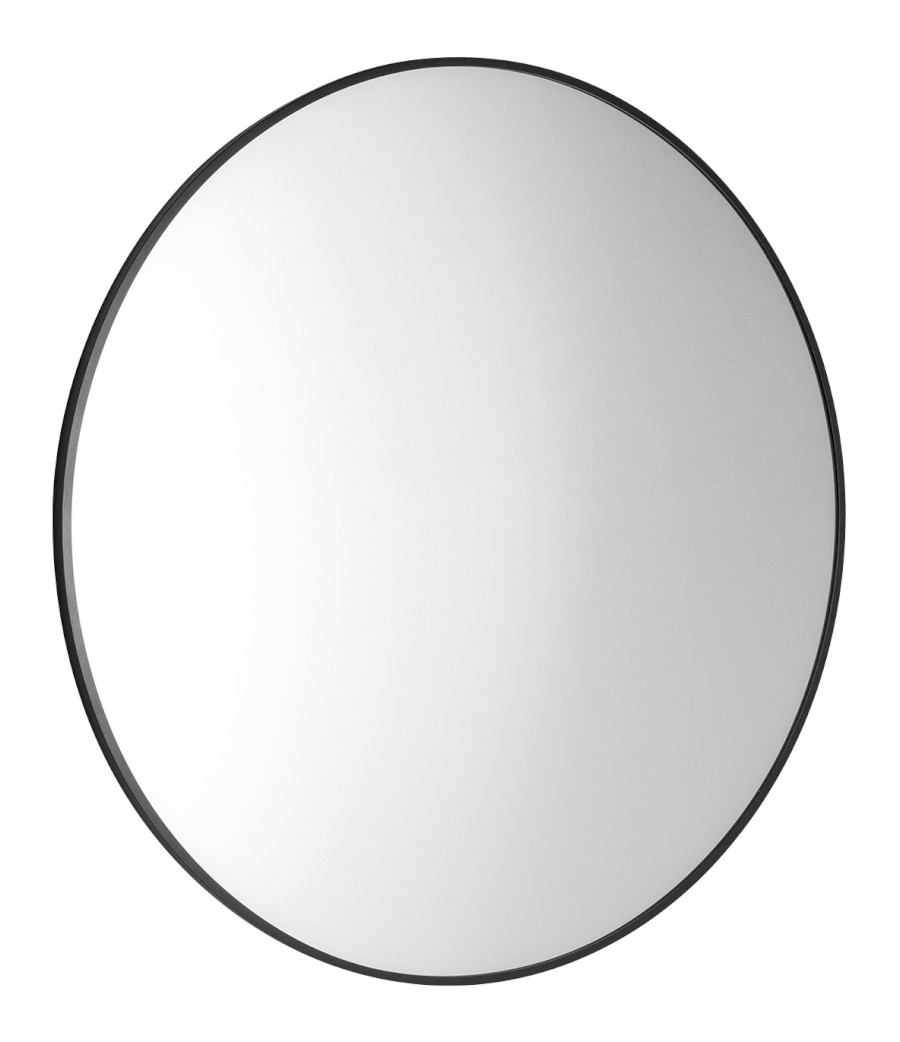 AWB090 (51573) AROWANA kulaté zrcadlo v rámu ø 90cm, černá mat AWB090