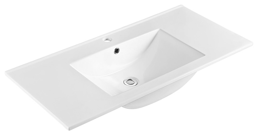 1601-100 (53489) SLIM keramické umyvadlo, nábytkové, 100x46,5cm, bílá 1601-100