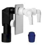 Podomítkový pračkový sifon, 2 přípojky, DN40/50, nerez lesk 168.452.3