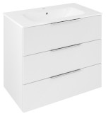 CR831-3030 (57642) CIRASA umyvadlová skříňka 79,8x75x46cm, 3x zásuvka, bílá lesk CR831-3030