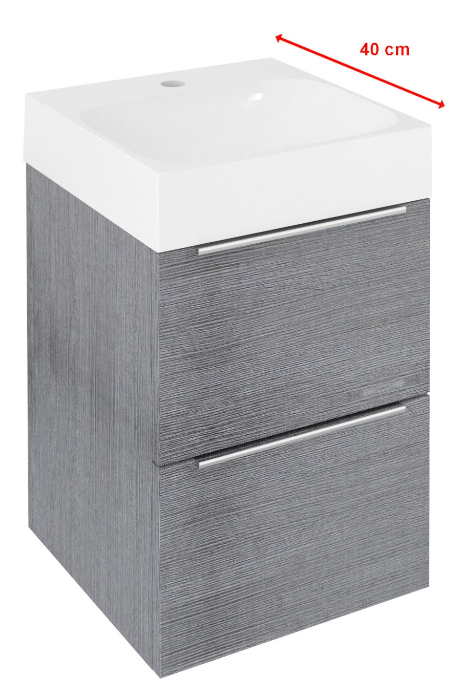 EM040-1111 (61118) EMONA umyvadlová skříňka 39,4x55x39cm, dub stříbrný EM040-1111