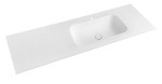 TS147-0101-R (46992) TREOS umyvadlo 146,6x51,3 cm, rockstone, pravé, bílá mat TS147-0101-R