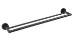 X-ROUND BLACK dvojitý držák ručníků 600mm, černá mat XR401B