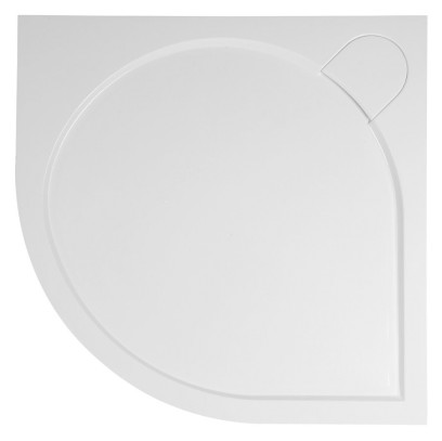 ARCA sprchová vanička z litého mramoru, čtvrtkruh 90x90cm, R550, bílá PA559