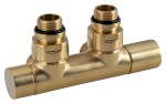 TWIN připojovací sada ventilů pro středové připojení, zlato mat CP401SGM