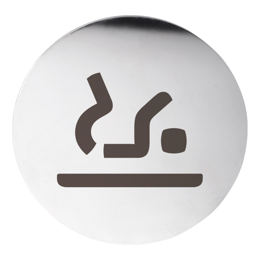 Cedule přebalovna Ø 75mm, nerez mat XP113