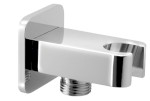 Držák sprchy hranatý, pevný, s vyústěním, chrom JM540