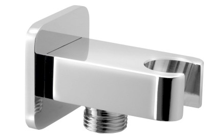 Držák sprchy hranatý, pevný, s vyústěním, chrom JM540