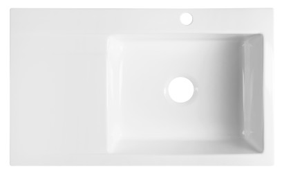 AVORIA keramický dřez s odkapem, 86x51 cm, bílá 55086