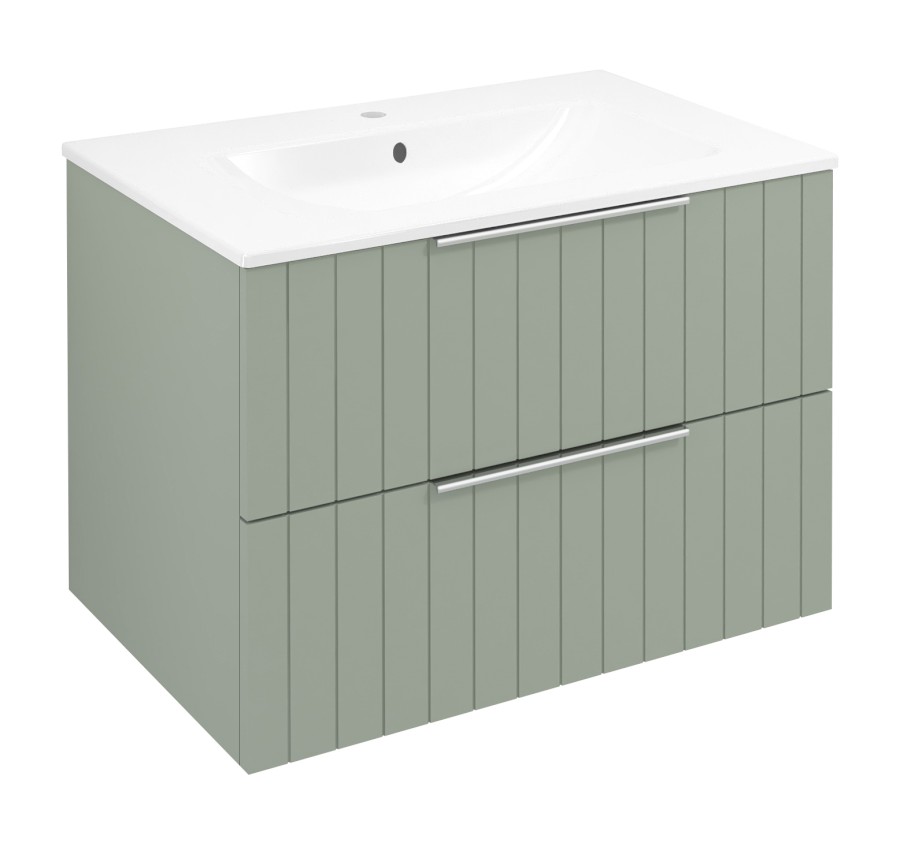 CR701-4444S (54864) CIRASA umyvadlová skříňka 69,8x52x46cm, verde strip CR701-4444S