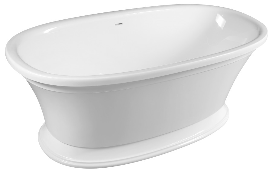 92230 (52669) VELIA volně stojící vana litý mramor 167x83x62,5cm, bílá 92230