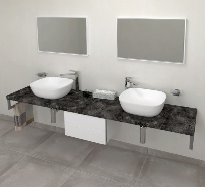 AVICE deska pod umyvadlo 180x50cm, tl.5cm, štípaný kámen AV189