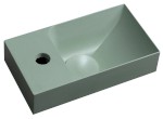 PICCOLINO betonové umývátko 30,8x17cm, baterie vlevo, zelená mat PK30023