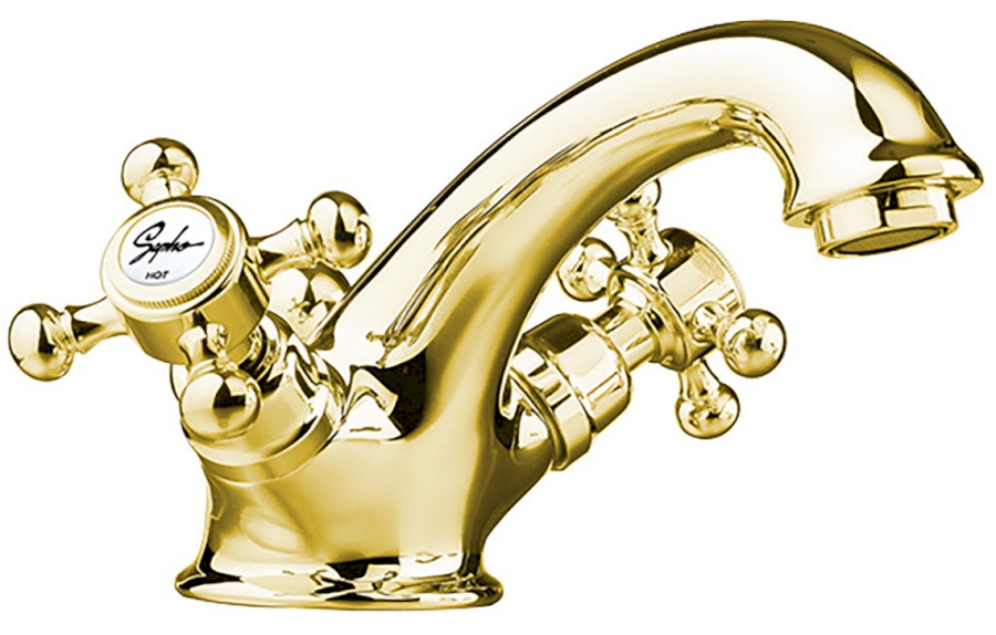 3175 (27425) ANTEA stojánková umyvadlová baterie s výpustí, zlato 3175