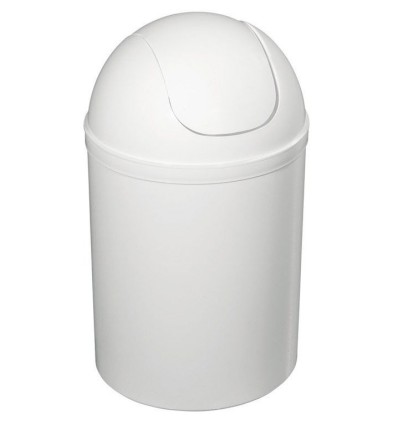 Odpadkový koš výklopný, 5l, plast, bílá 20309