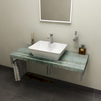 AVICE deska pod umyvadlo 80x50cm, tl.5cm, aquamarine AV086