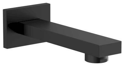 Nástěnná výtoková hubice, hranatá, 160mm, černá mat BO412