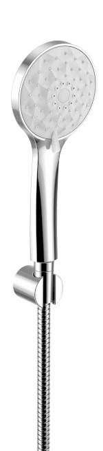 1204-61 (59583) Sprchová souprava, 4 režimy sprchování, silikon trysky, pevný držák, hadice 1500mm, chrom 1204-61
