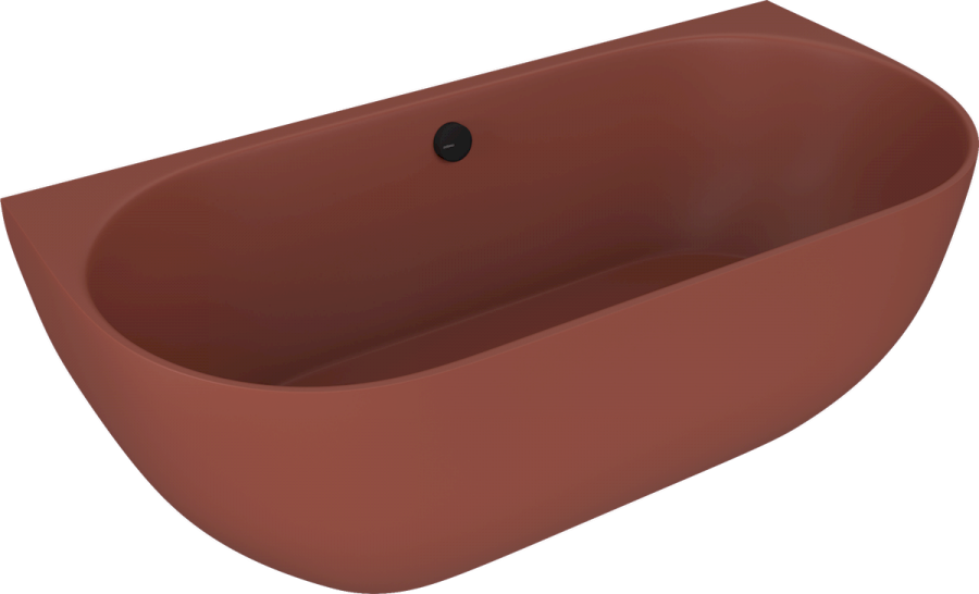 72976.71 (57548) PAGODA nástěnná vana litý mramor 170x85x58cm, hnědá mat 72976.71