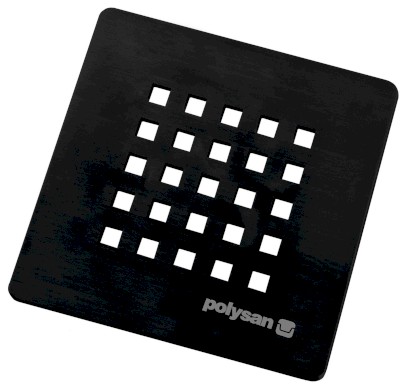 TRENECA čtvercová krytka sifonu, černá mat 85999.21